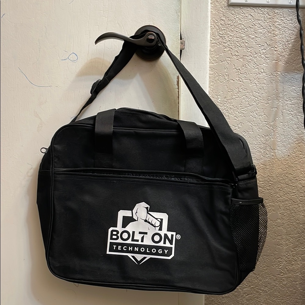 Bolt On Technology Black Shoulder Bag